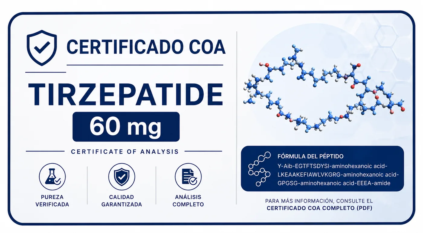 Certificado de análisis COA de TIRZEPATIDE
