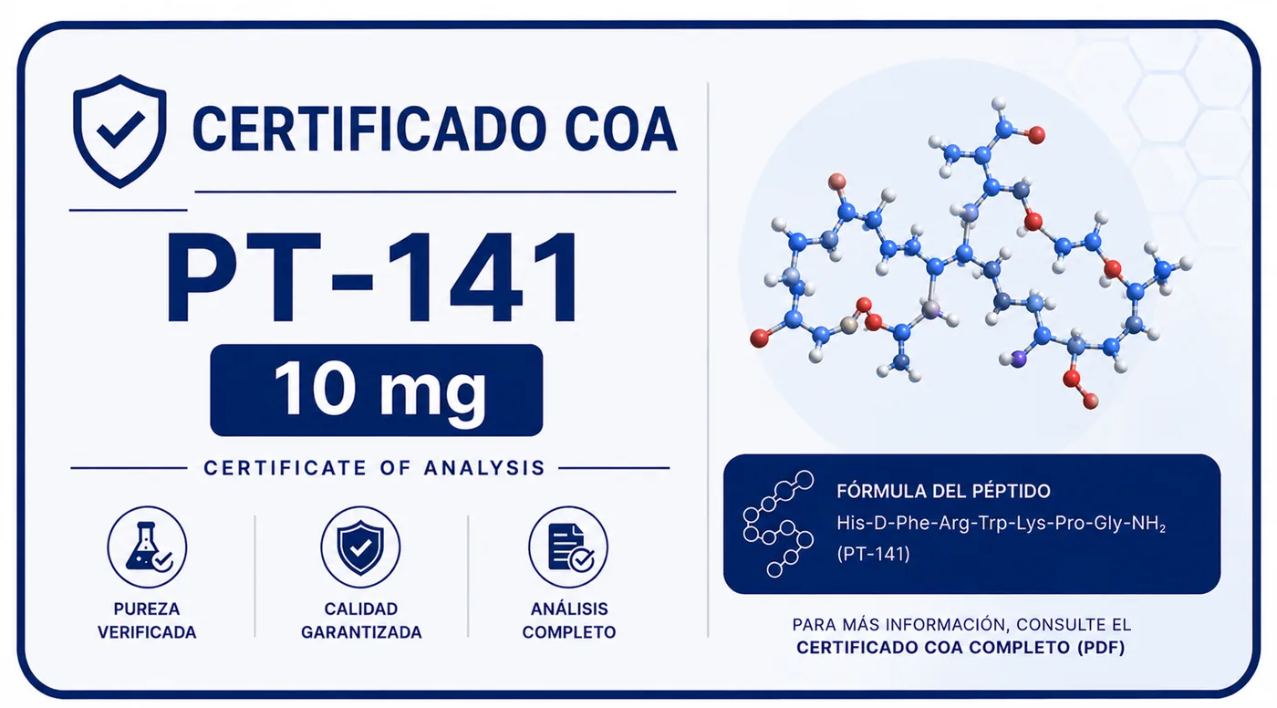 Certificado de análisis COA de PT-141