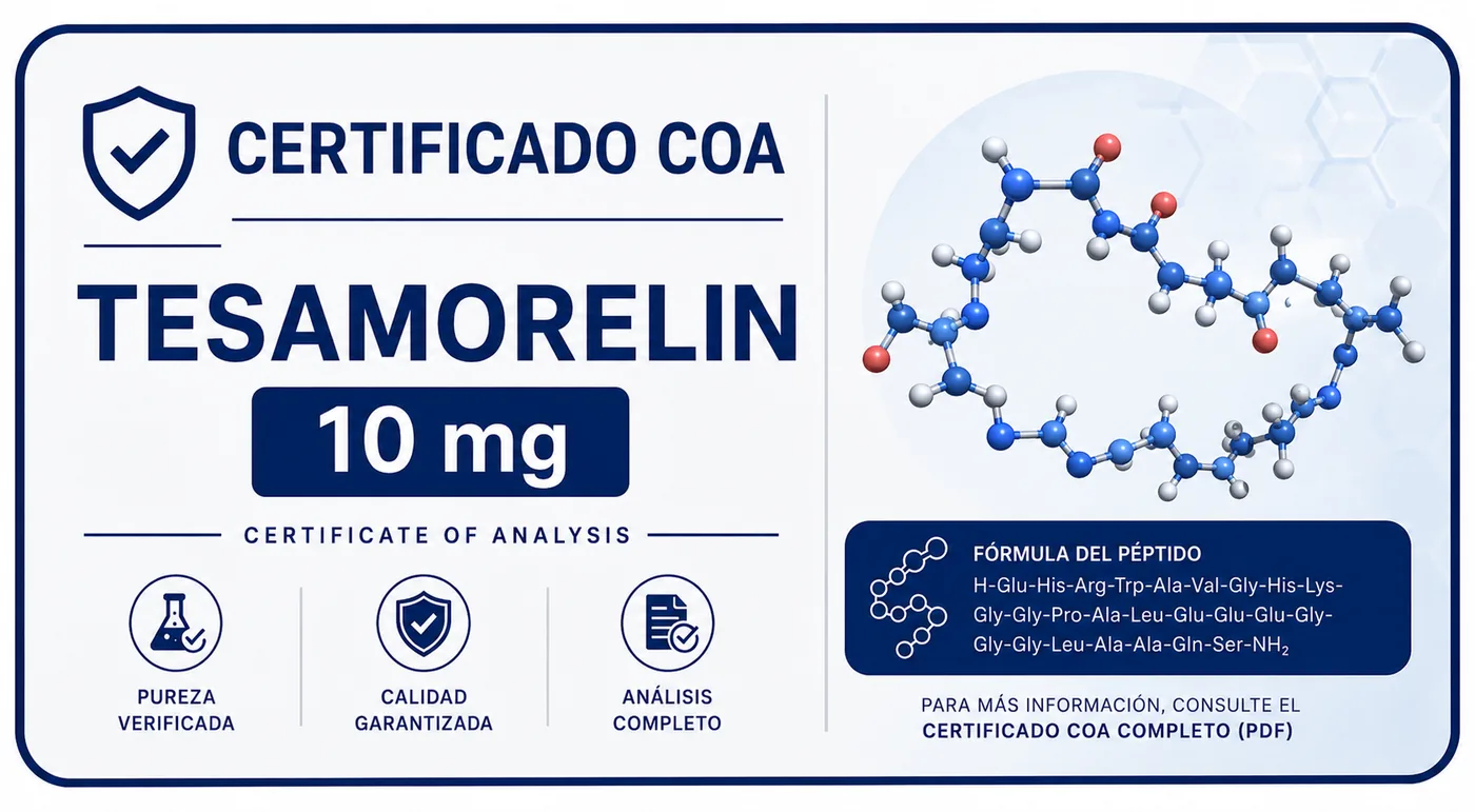 Certificado de análisis COA de TESAMORELIN