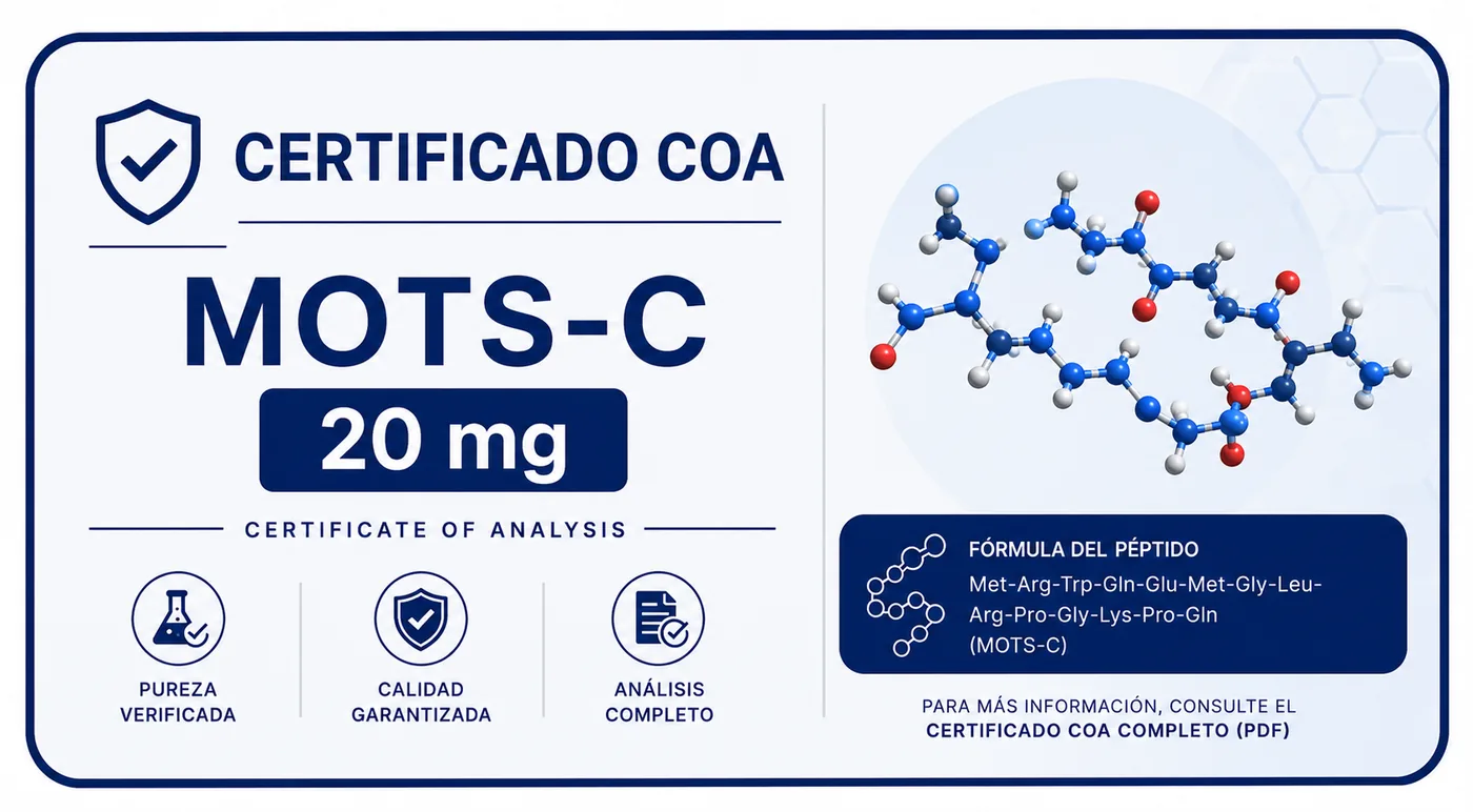 Certificado de análisis COA de MOTS-C