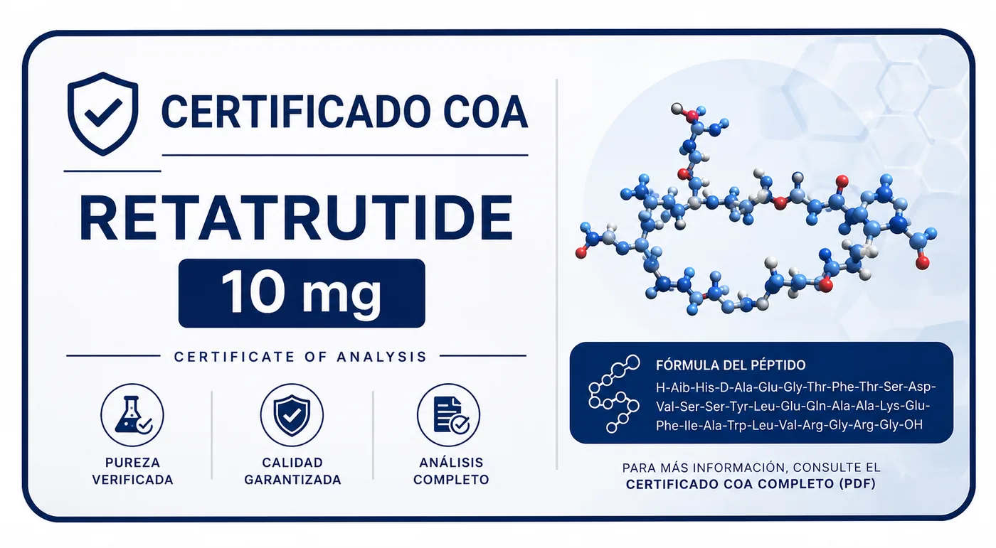 Certificado de análisis COA de RETATRUTIDE