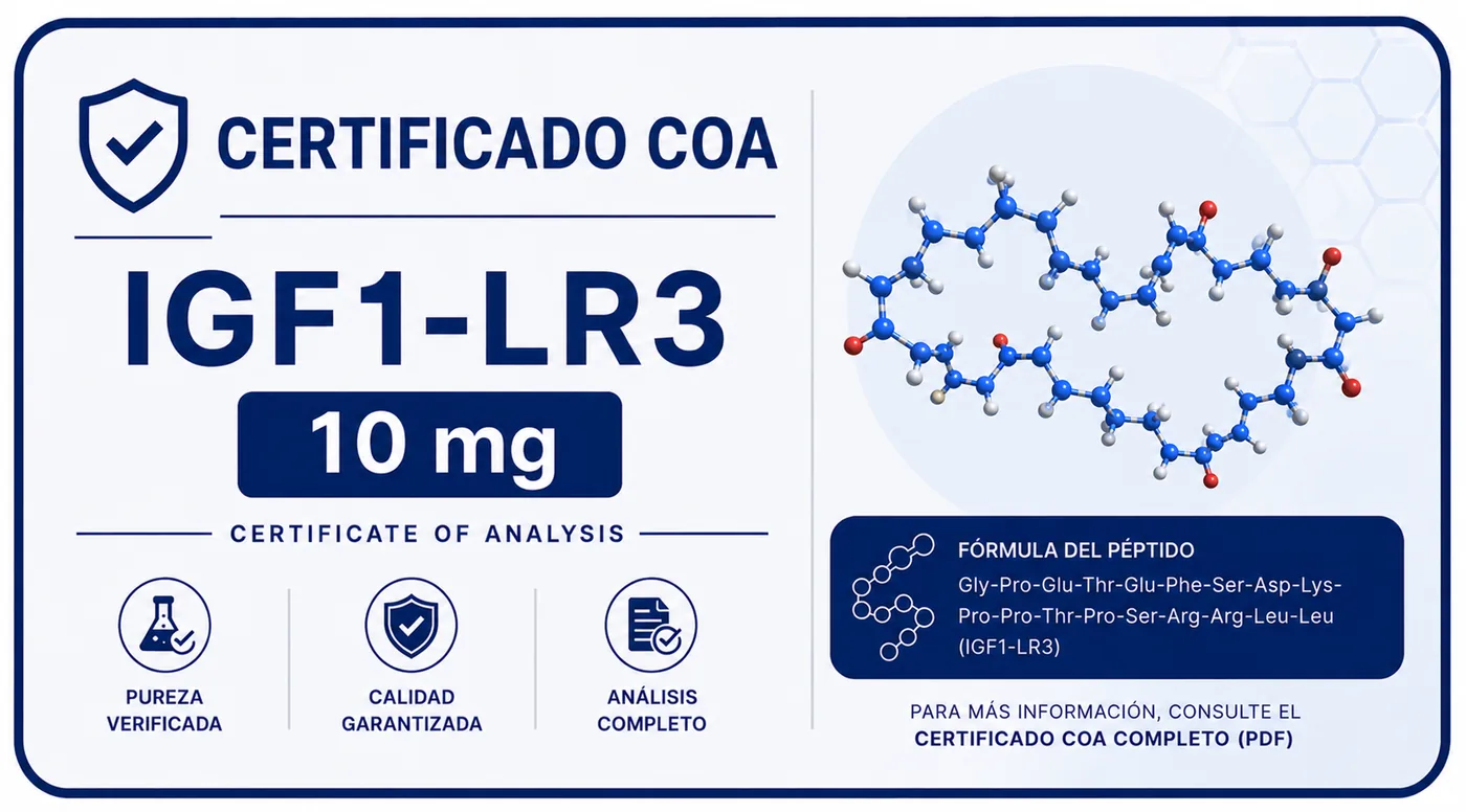 Certificado de análisis COA de IGF1-LR3